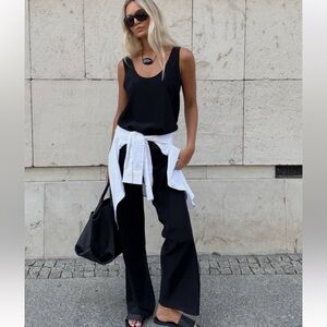 Large Black obsidian Bean Necklace, $250